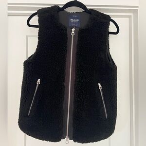 Madewell Sherpa/Shearling Black Vest